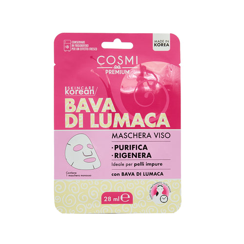 La maschera viso alla bava di lumaca della collezione Korean Skincare è ideale per pelli impure.