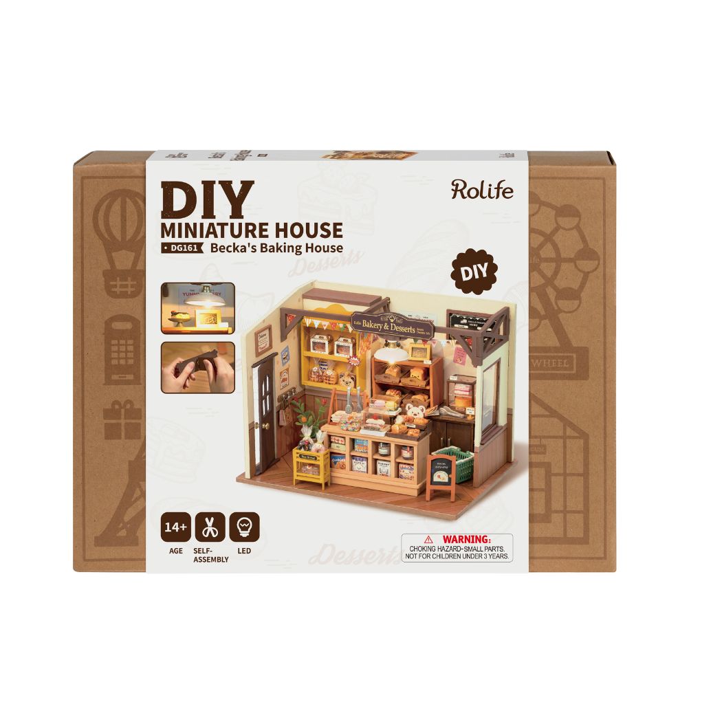 Puzzle in 3d che riproduce in miniatura una graziosa bakery