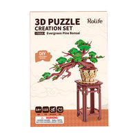 Puzzle in 3d Evergreen Pine Bonsai.