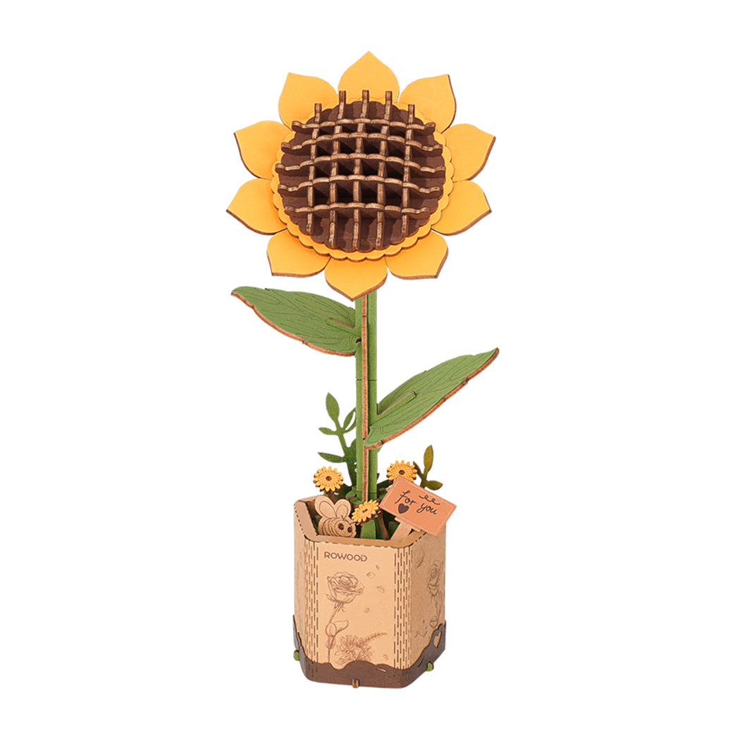 Puzzle in 3d Girasole.  Ideale  per collezionisti e appassionati di modellismo e DIY.