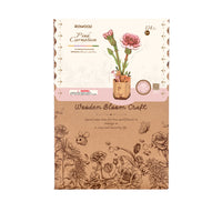 Puzzle in 3d Garofano Rosa.  Ideale  per collezionisti e appassionati di modellismo e DIY.