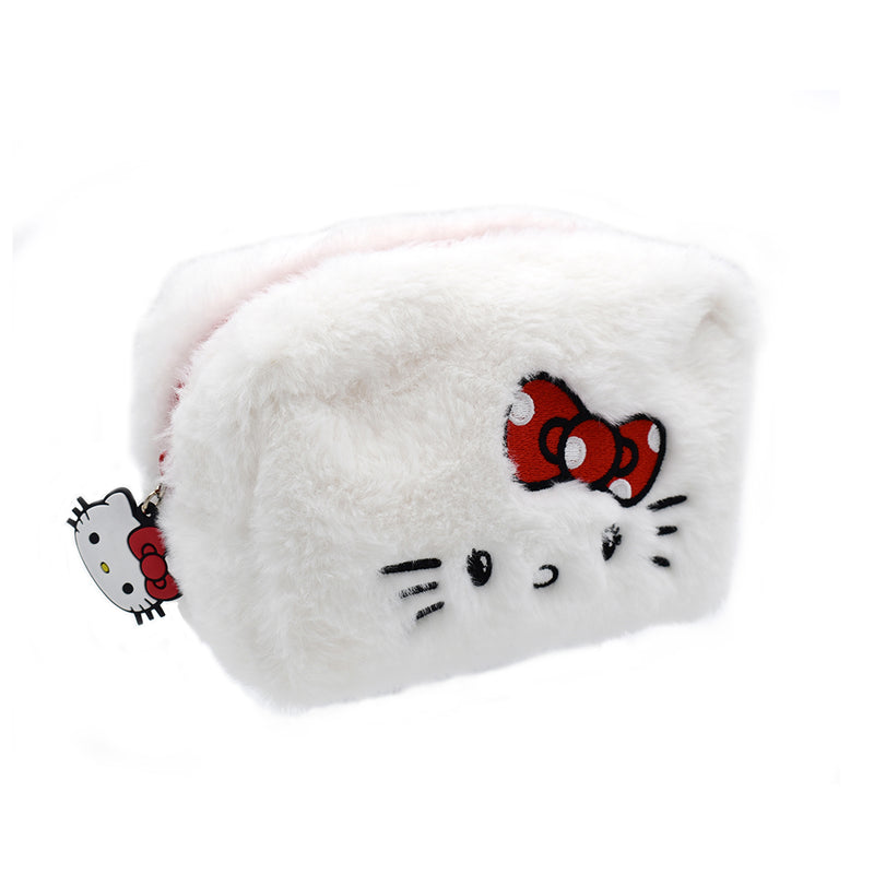 Beauty case fluffy bianco di Hello Kitty