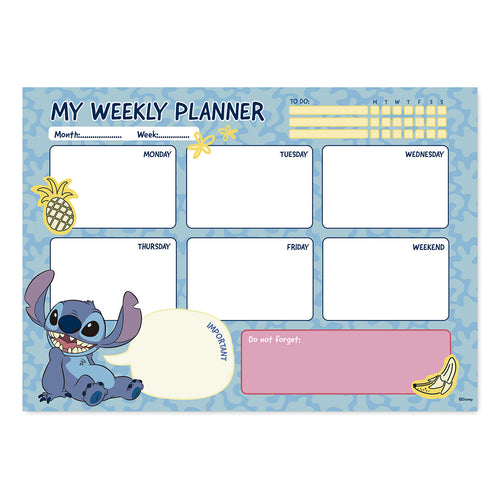 Planner settianale del personaggio Stitch