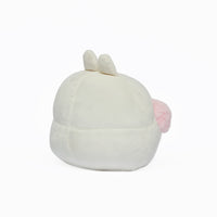Morbido peluche squishy a forma di coniglietto rosa.