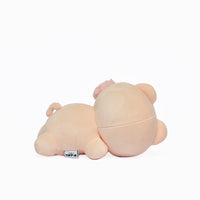 Morbido peluche a forma di maialino rosa che dorme