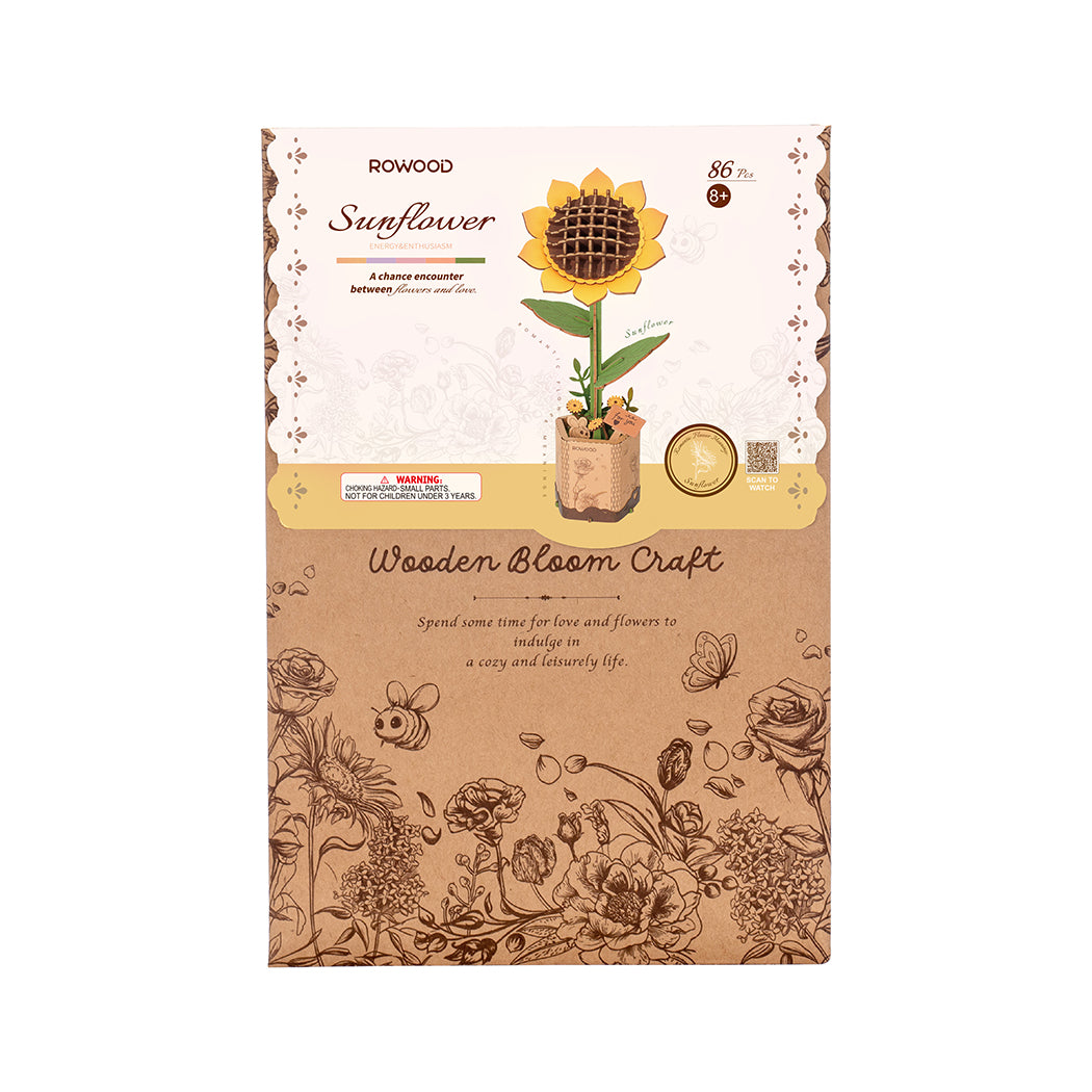 Puzzle in 3d Girasole.  Ideale  per collezionisti e appassionati di modellismo e DIY.