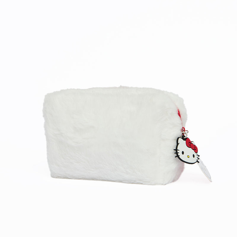 Beauty case fluffy bianco di Hello Kitty
