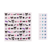 72 sticker e 24 strass per manicure di Kuromi