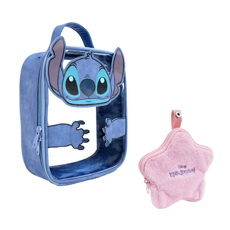 Beauty Case di Stitch,  contiene all'interno un grazioso astuccio in peluche a forma di stella.