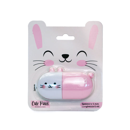 Correttore a nastro a forma di animaletto kawaii.