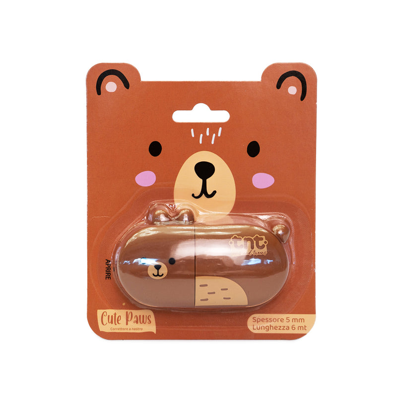 Correttore a nastro a forma di animaletto kawaii.