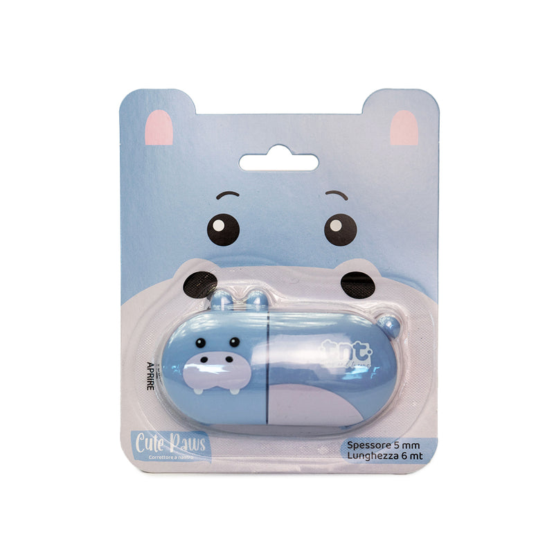 Correttore a nastro a forma di animaletto kawaii.