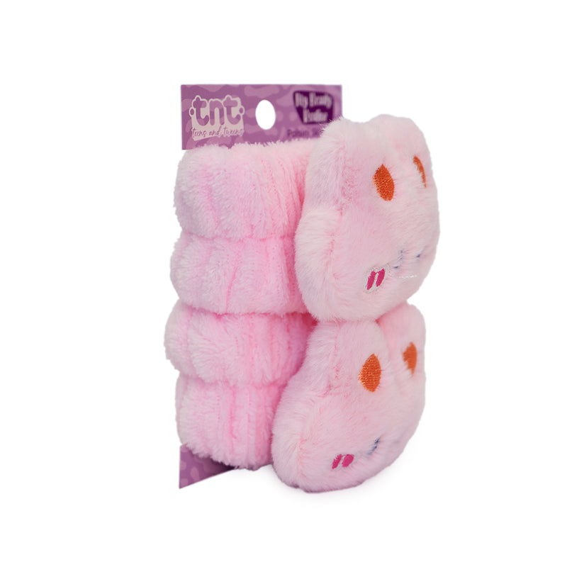 Set di due polsini con animaletti kawaii utili durante la skincare.