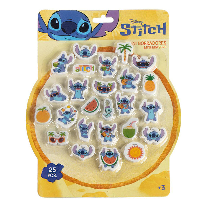 Set di 25 gomme da cancellare del personaggio Stitch.