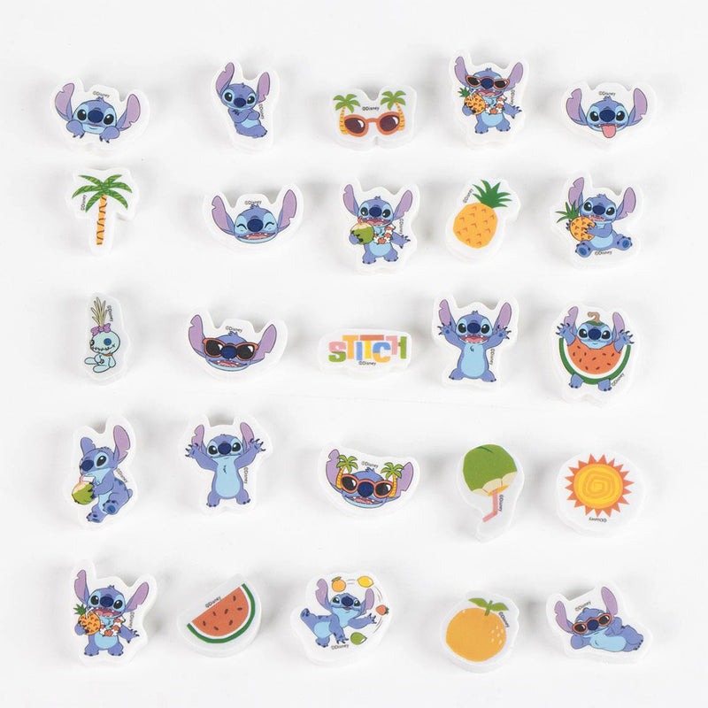 Set di 25 gomme da cancellare del personaggio Stitch.