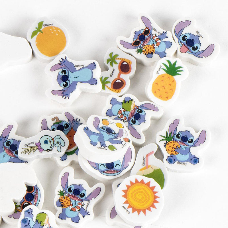 Set di 25 gomme da cancellare del personaggio Stitch.