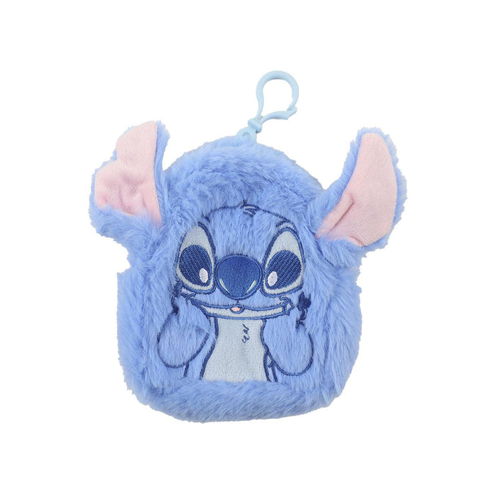 Portamonete celeste in peluche di Stitch.