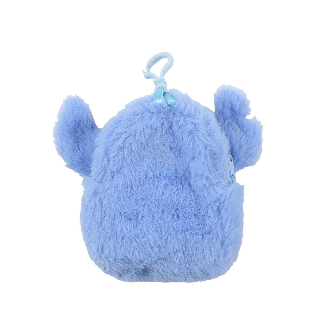 Portamonete celeste in peluche di Stitch.