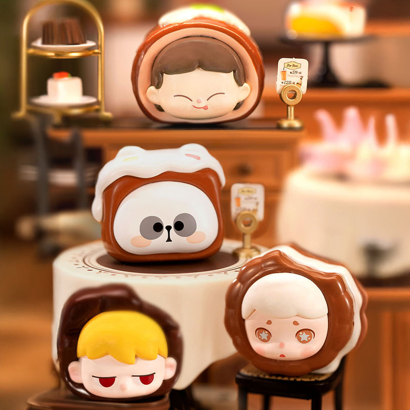 Blind Box della serie Food Shop. La serie è composta dai personaggi Laura, Monboo e Mr Panda versione food.
