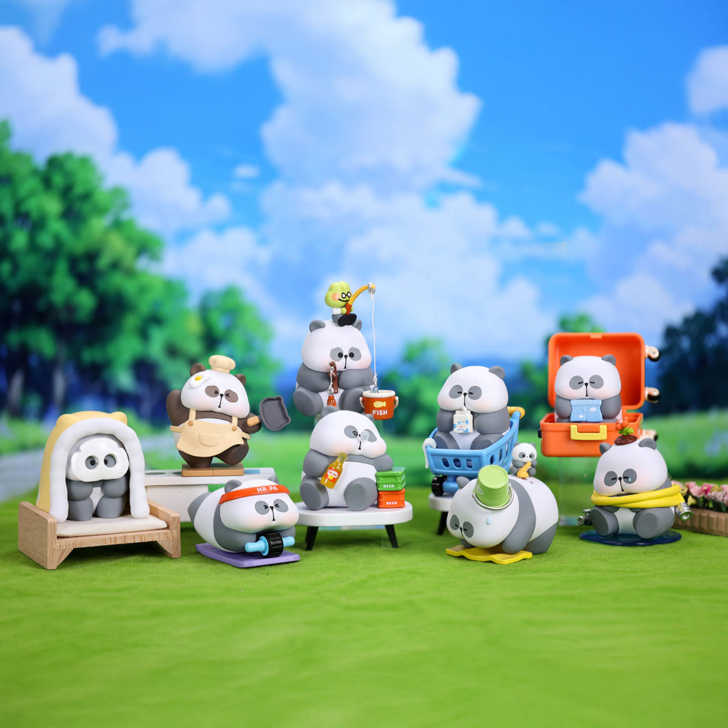 Blind Box della serie Mr Pa. Cosa fa il nostro amico Pa quando non va a lavoro? La collezione completa è composta da 8 personaggi più uno raro.