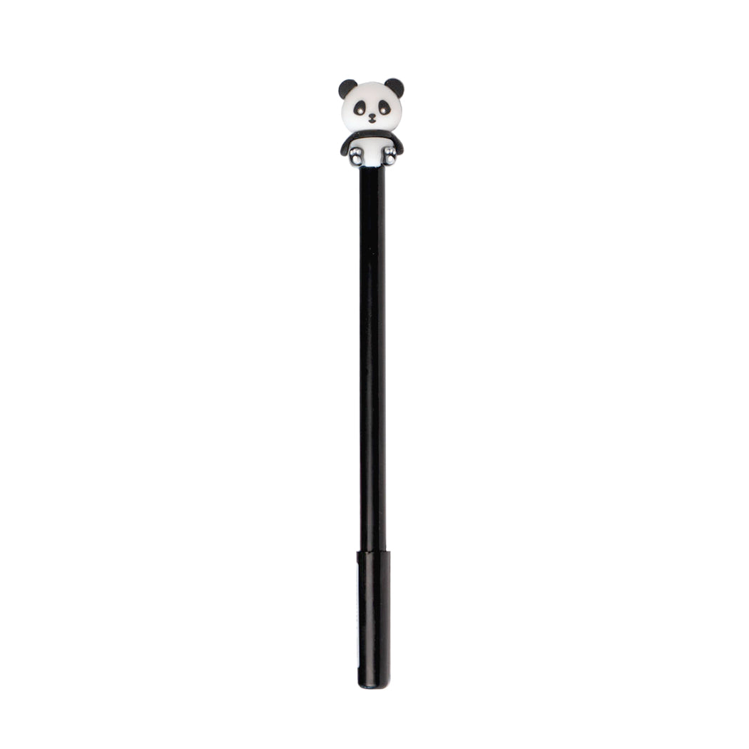 Penna gel ad inchiostro nero con panda kawaii.