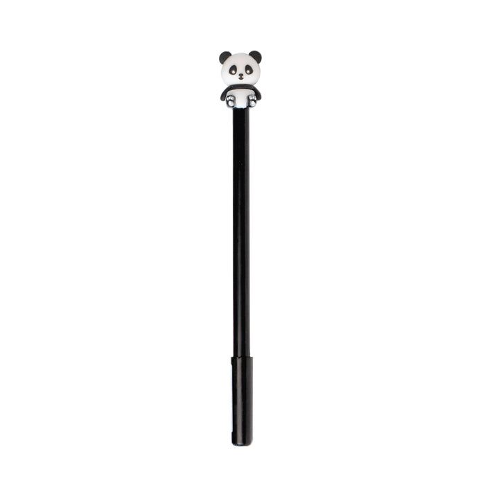 Penna gel ad inchiostro nero con panda kawaii.