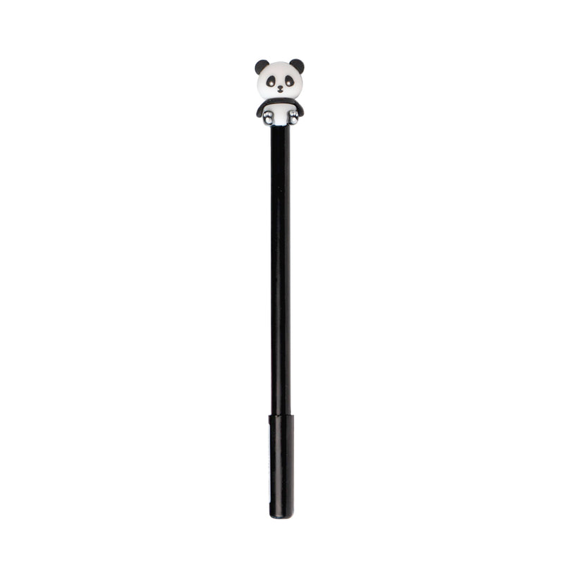Penna gel ad inchiostro nero con panda kawaii.
