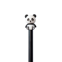 Penna gel ad inchiostro nero con panda kawaii.