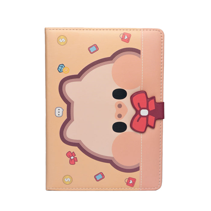 Notebook dal design a forma di maialino con copertina soft touch e una pratica chiusura magnetica.