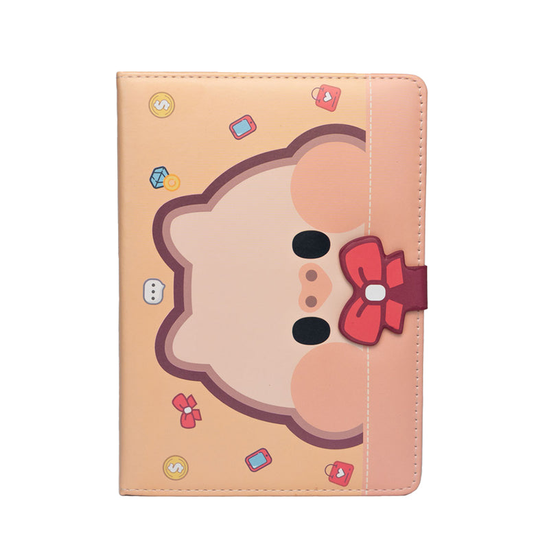 Notebook dal design a forma di maialino con copertina soft touch e una pratica chiusura magnetica.