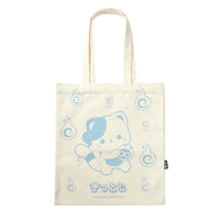 Pratica shopping bag in cotone con gattino stampato