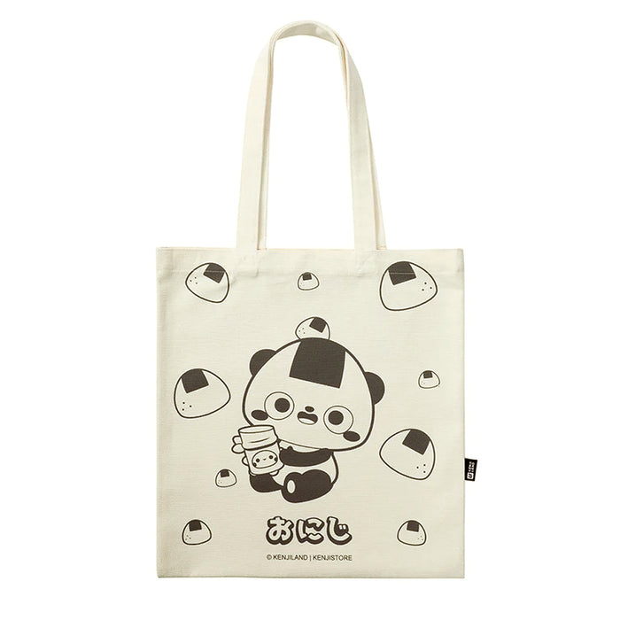 Pratica shopping bag in cotone con panda stampato