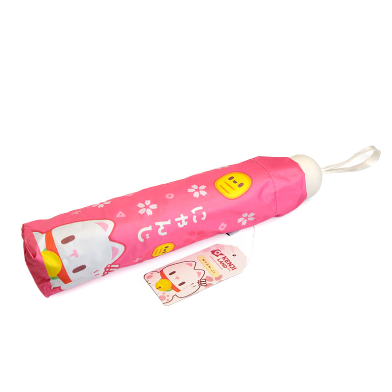 Preparati alla pioggia con questo simpatico ombrello con la stampa di un Maneki Neko!