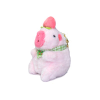 Portachiavi capibara  in peluche super soffice disponibile nelle varianti: rosa, bianco e marrone.