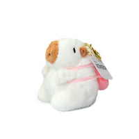 Portachiavi capibara  in peluche super soffice disponibile nelle varianti: rosa, bianco e marrone.