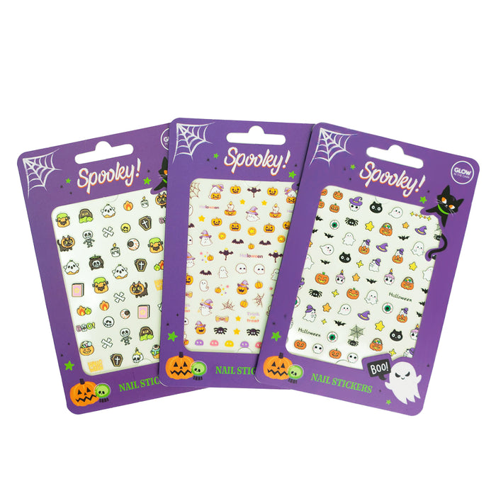56 sticker per unghie a tema Halloween.