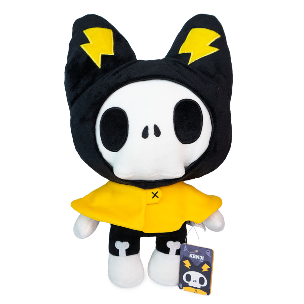 Peluche a foma di teschio con fulmine alta tensione