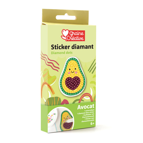 Kit completo per realizzare il mosaico di un avocado.