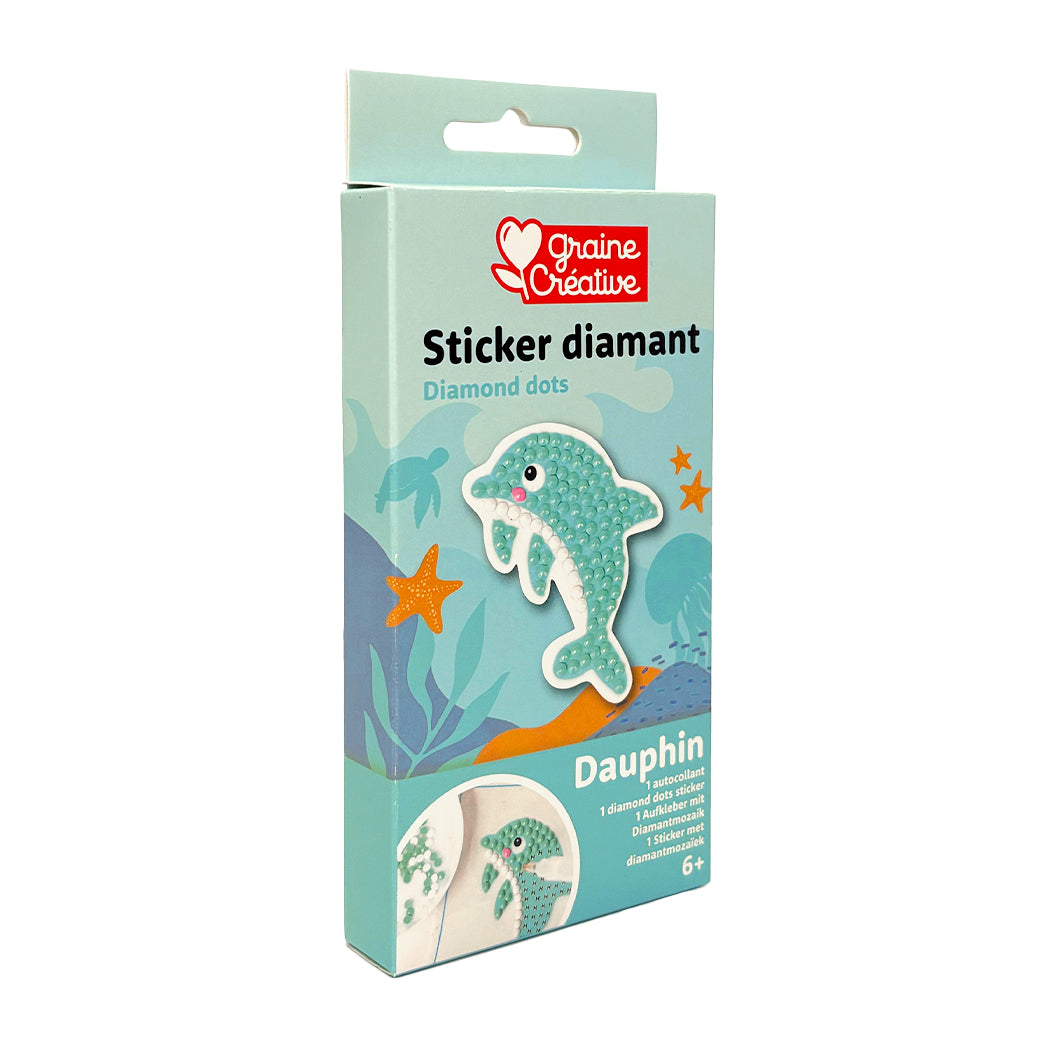 Kit completo per realizzare il mosaico di un delfino.