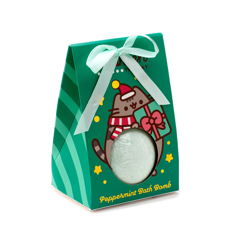 Bomba da bagno di Pusheen disponibile alla menta piperita, arancia e cioccolata