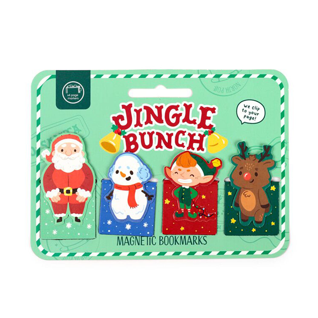 Set di segnalibri magnetici a forma di decorazioni natalizie.