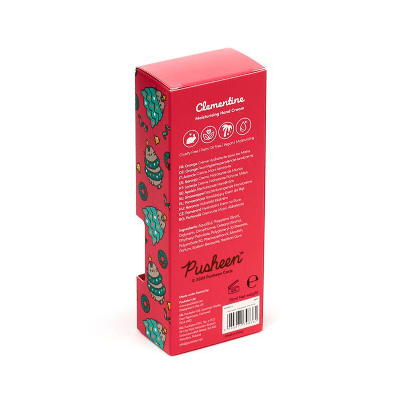 Crema idratante per mani dalla texture leggera alla fragranza di mandarino di Pusheen.