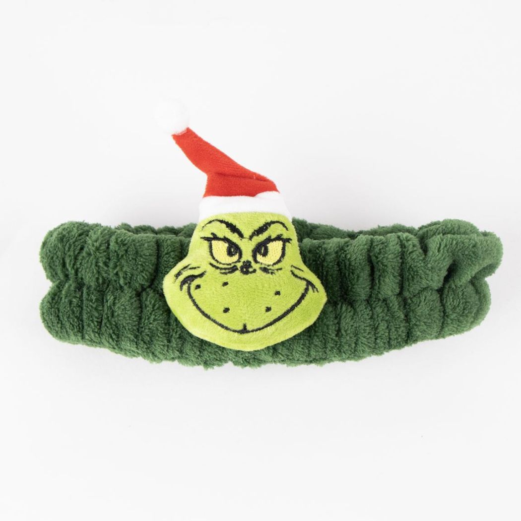 Fascia per capelli del Grinch realizzata in un materiale soffice e morbido al tatto