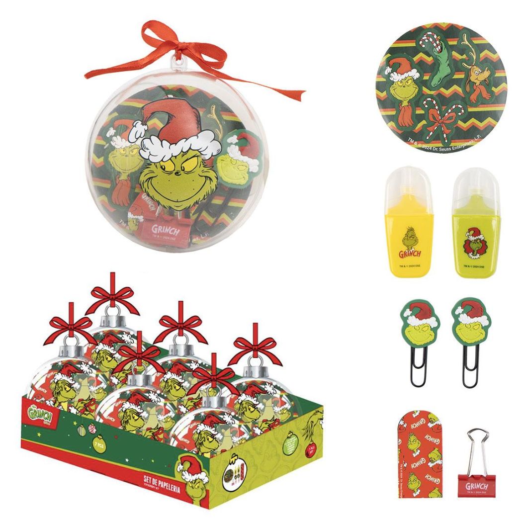 Decorazione di Natale contenente un set di stationery del Grinch