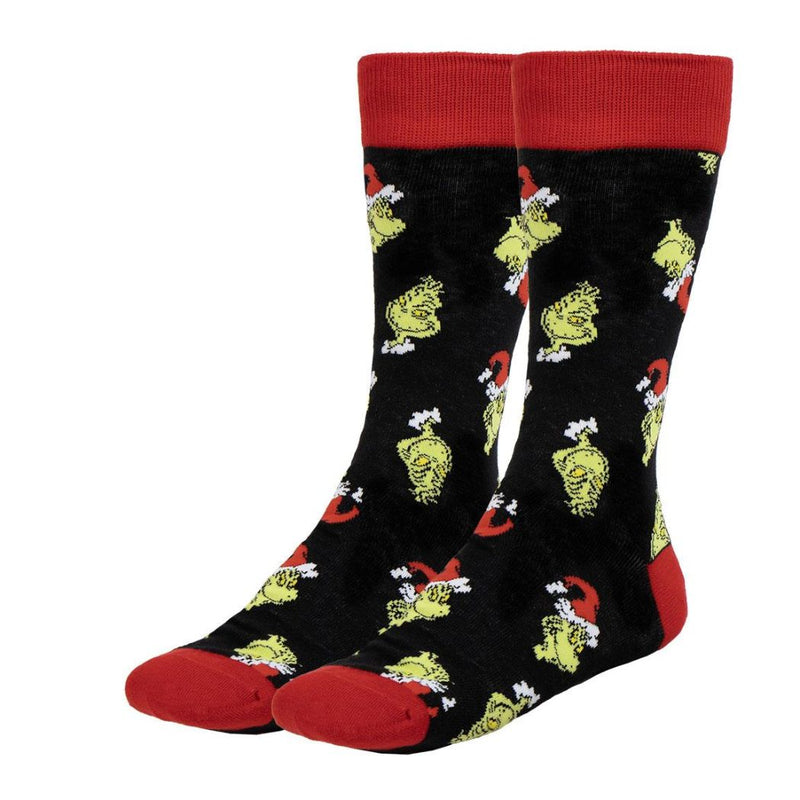Confezione regalo contenente 3 paia di calzini del Grinch.
