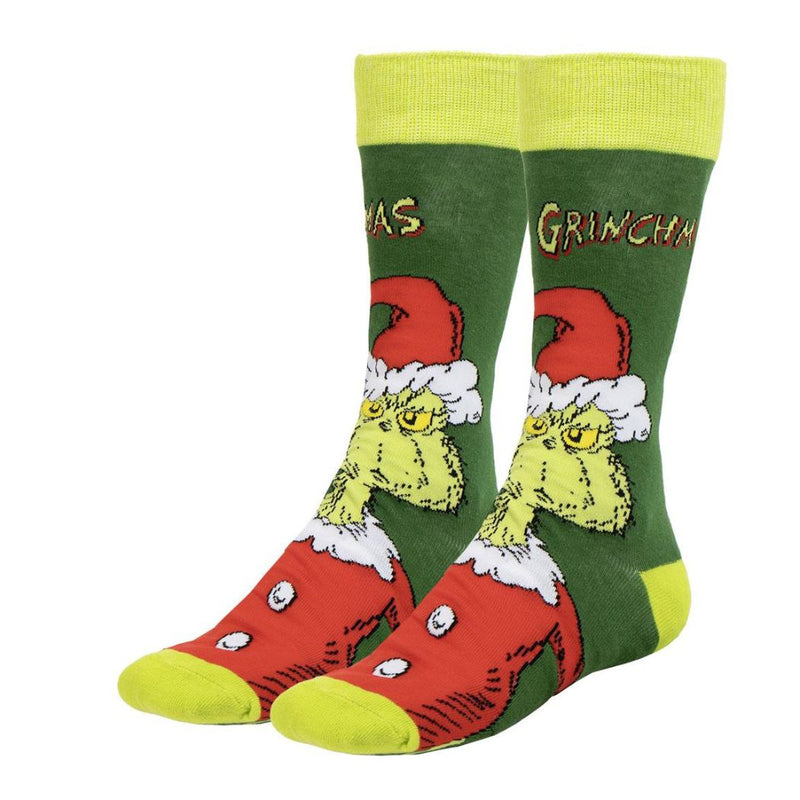 Confezione regalo contenente 3 paia di calzini del Grinch.