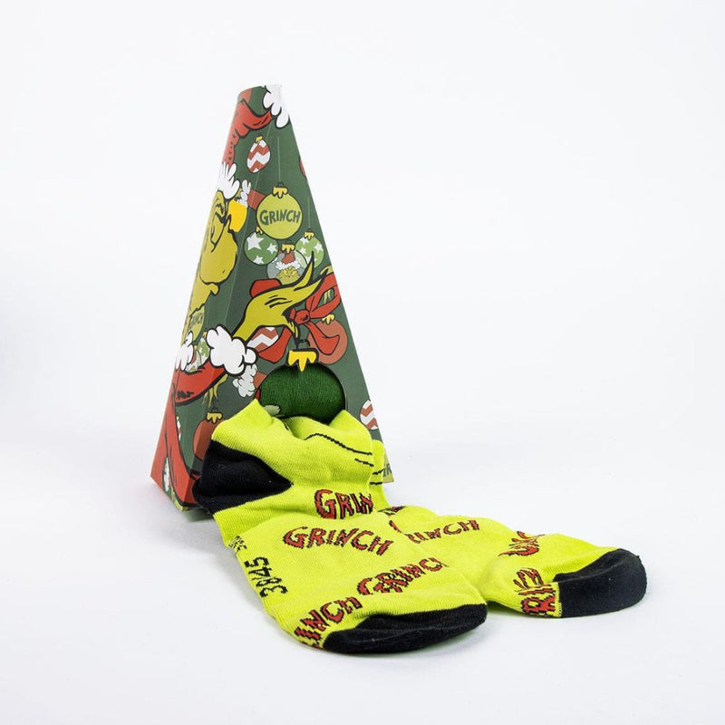 Confezione regalo contenente 3 paia di calzini del Grinch.