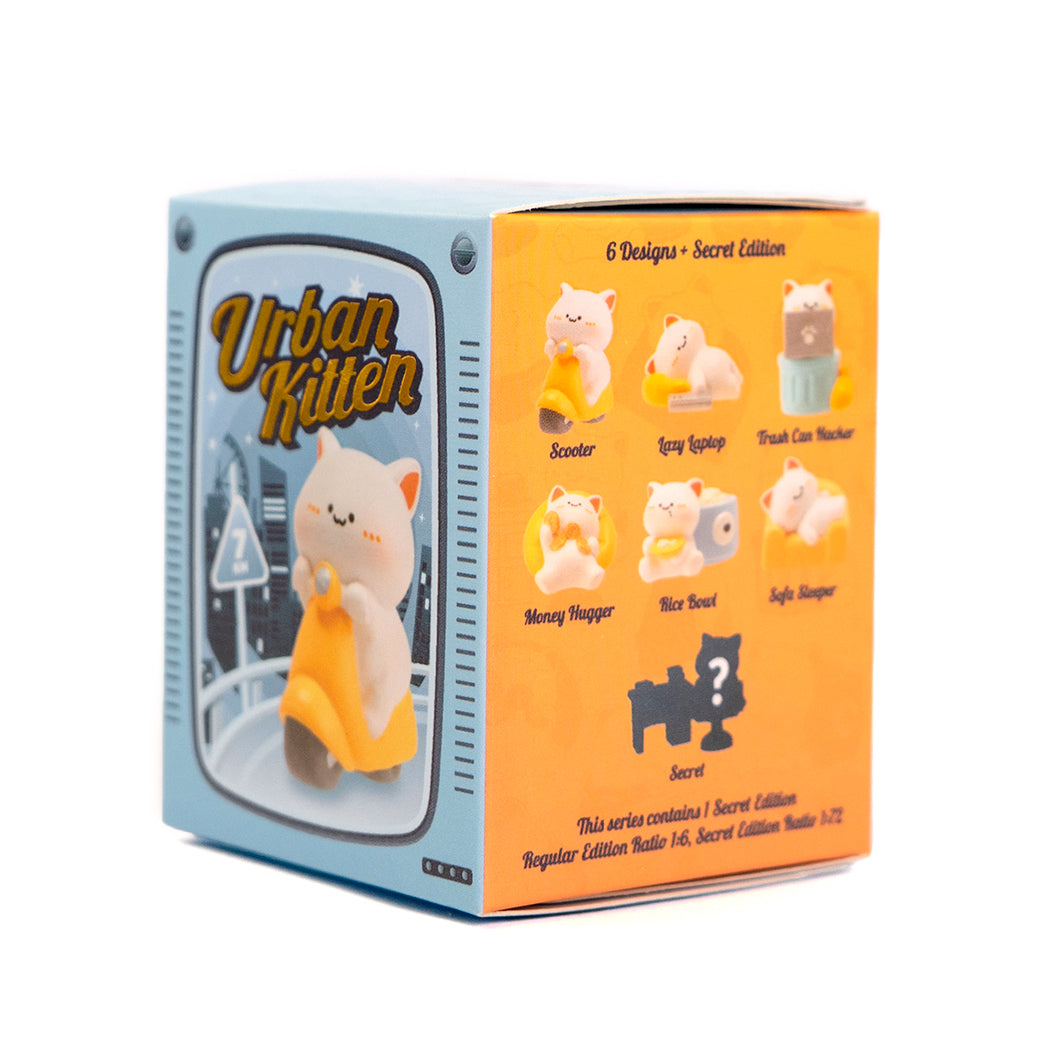 Blind Box della serie Urban Kitten  il dolcissimo gattino alle prese con 6 scene di vita quotidiana più una rara