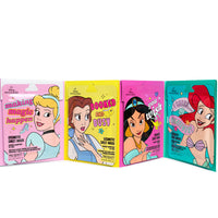 Cofanetto con 4 maschere viso dei personaggi di Ariel, Belle, Cenerentola e Jasmine
