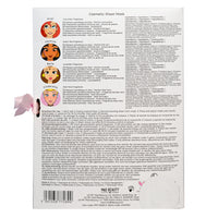 Cofanetto con 4 maschere viso dei personaggi di Ariel, Belle, Cenerentola e Jasmine